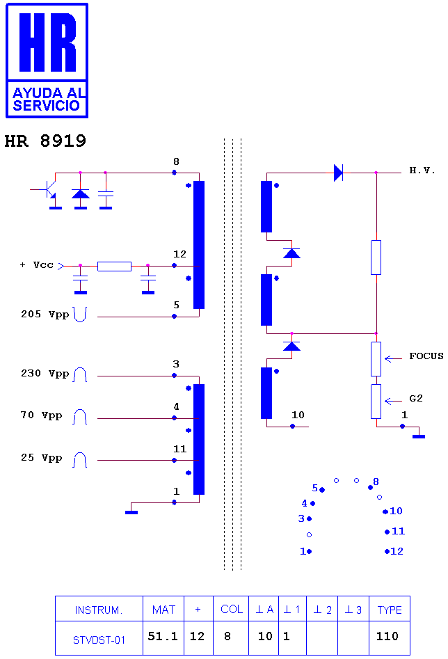 Schematic diagram for HR 8919