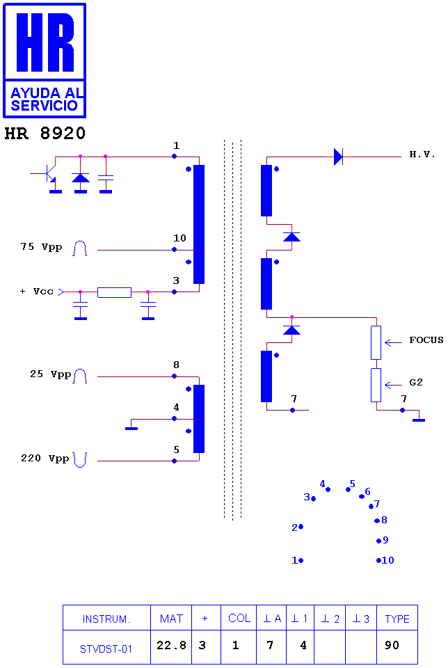 Schematic diagram for HR 8920