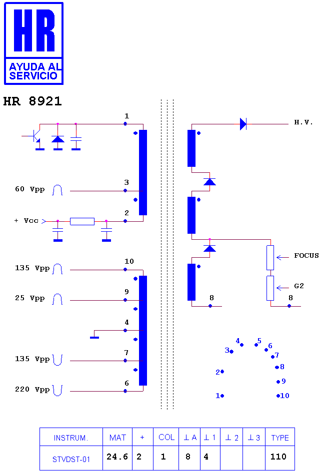 Schematic diagram for HR 8921
