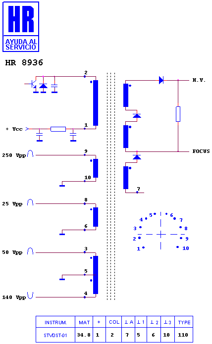Schematic diagram for HR 8936