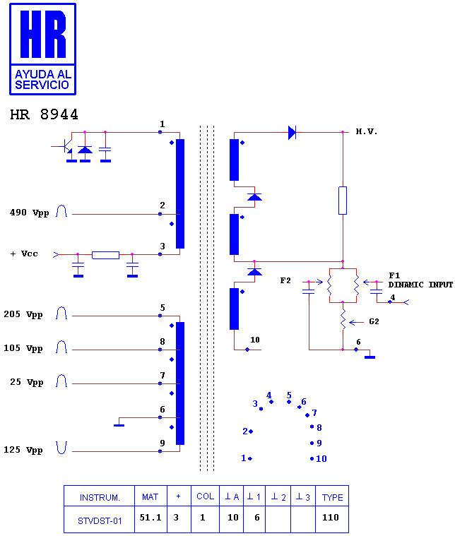 Schematic diagram for HR 8944