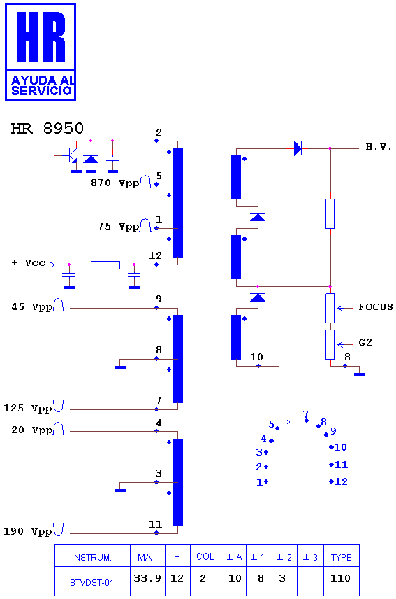 Schematic diagram for HR 8950