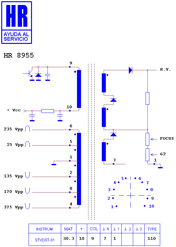 Schematic diagram for HR 8955