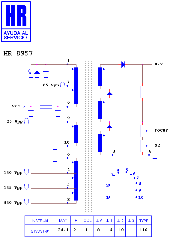 Schematic diagram for HR 8957