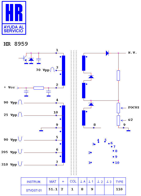 Schematic diagram for HR 8959