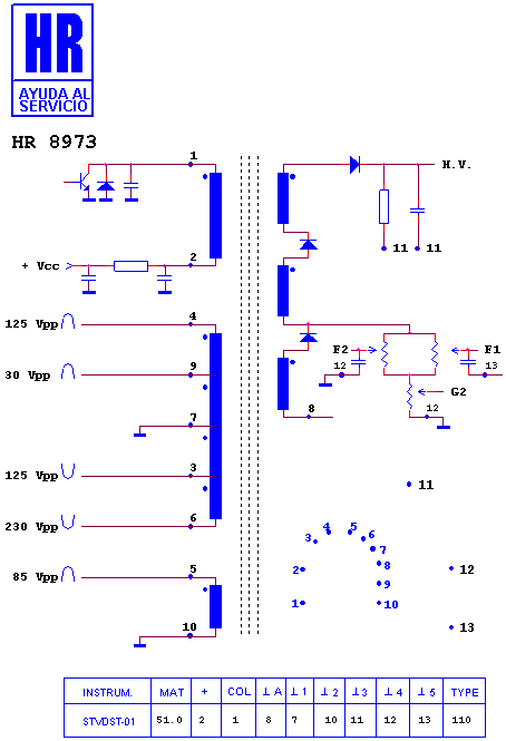 Schematic diagram for HR 8973