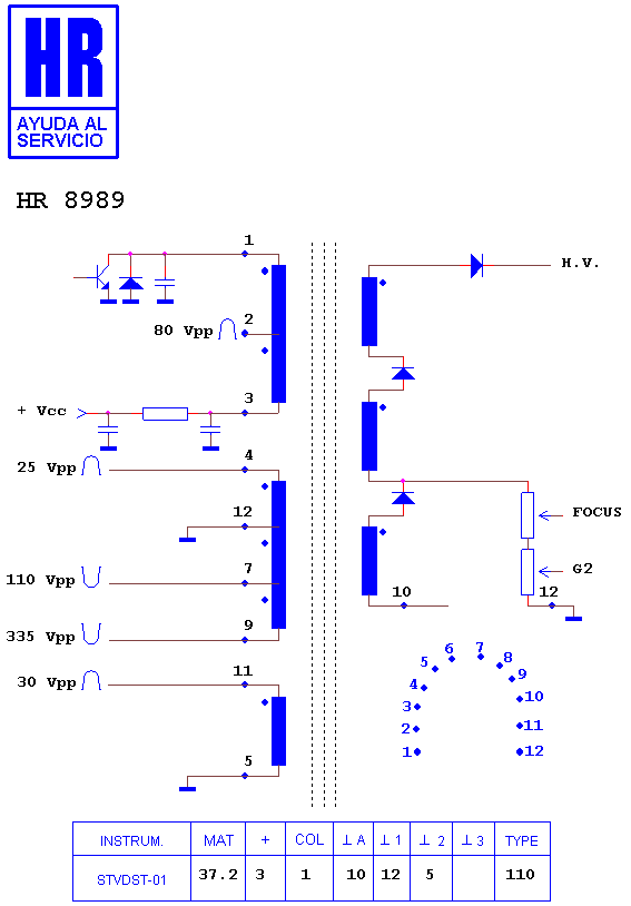Schematic diagram for HR 8989