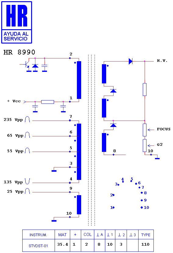 Schematic diagram for HR 8990