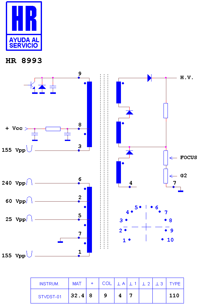 Schematic diagram for HR 8993