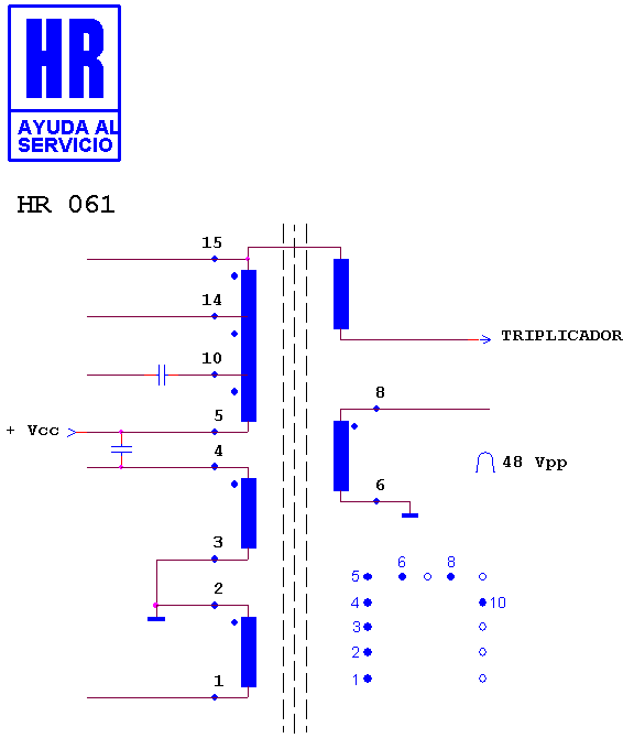 Schematic diagram for HR 061