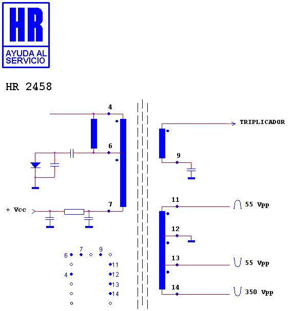 Schematic diagram for HR 2458