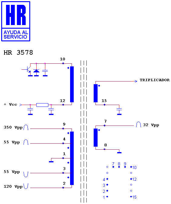 Schematic diagram for HR 3578