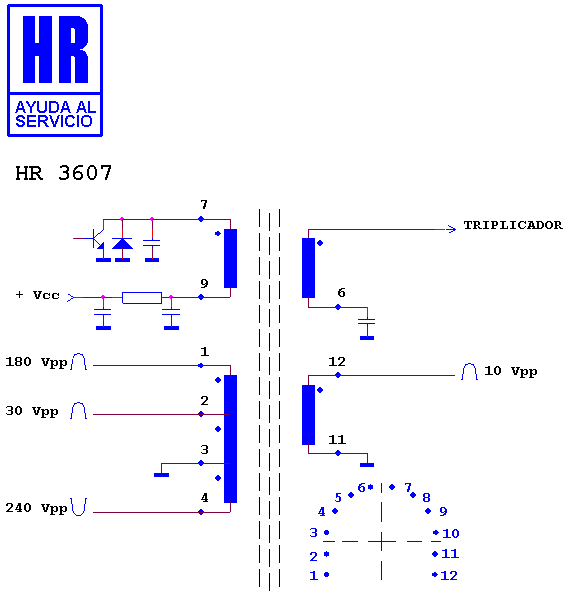 Schematic diagram for HR 3607