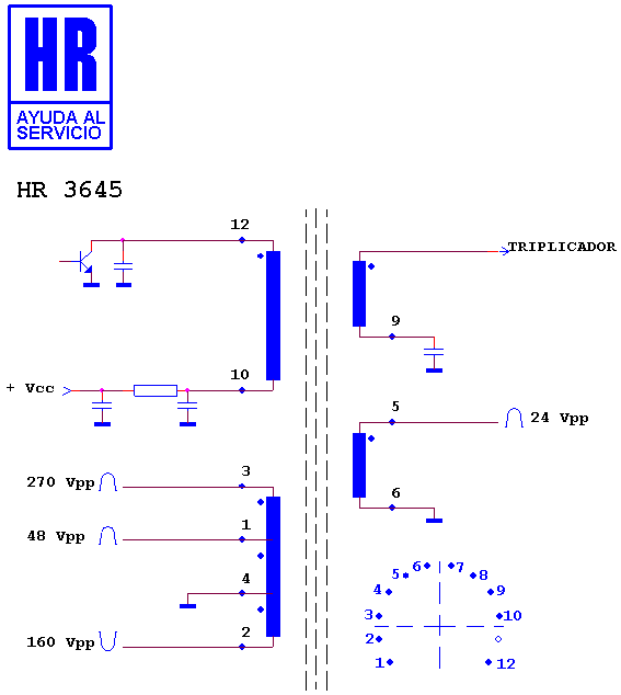 Schematic diagram for HR 3645
