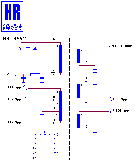 Schematic diagram for HR 3697