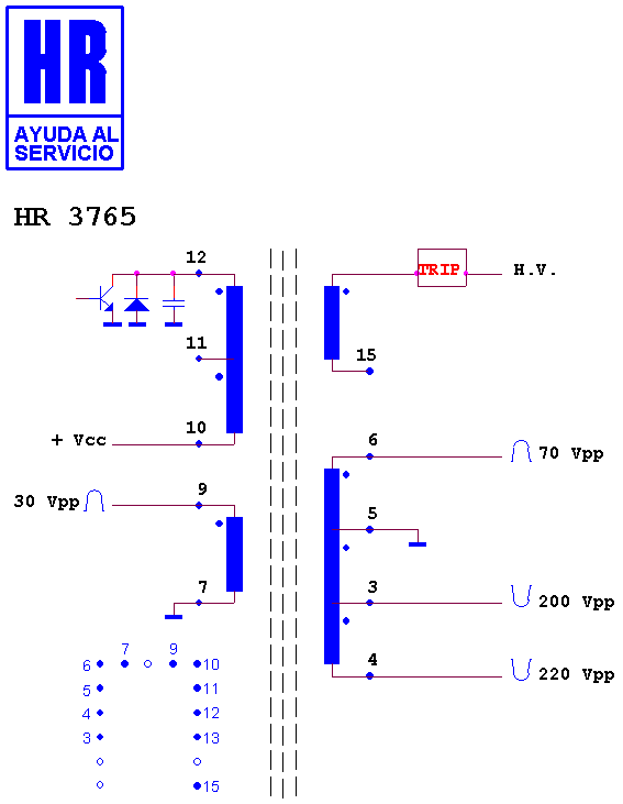 Schematic diagram for HR 3765