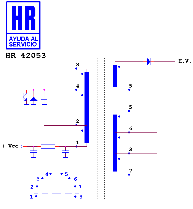 Schematic diagram for HR 42053