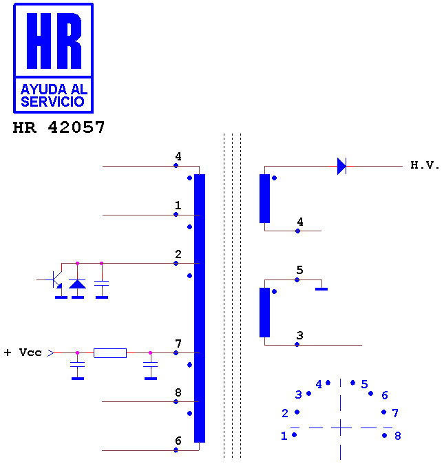Schematic diagram for HR 42057