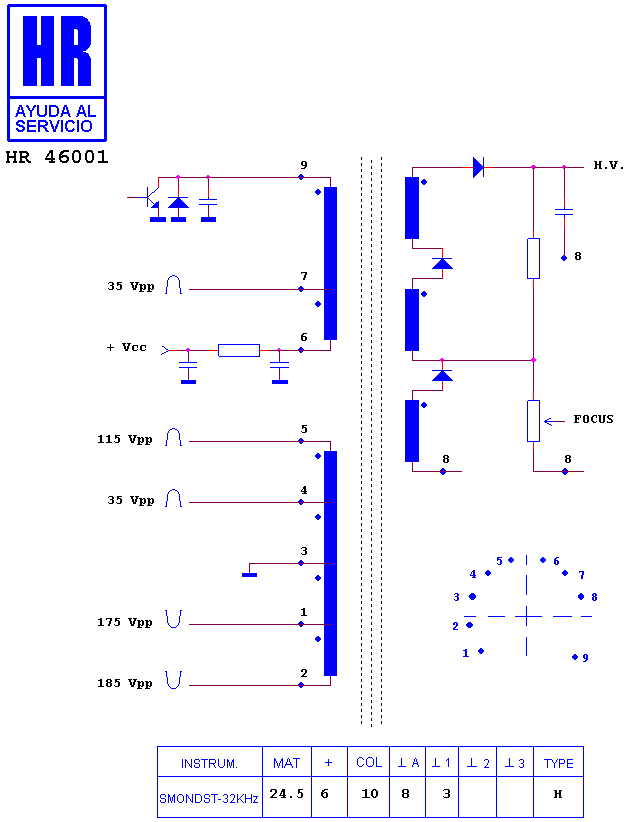 Schematic diagram for HR 46001