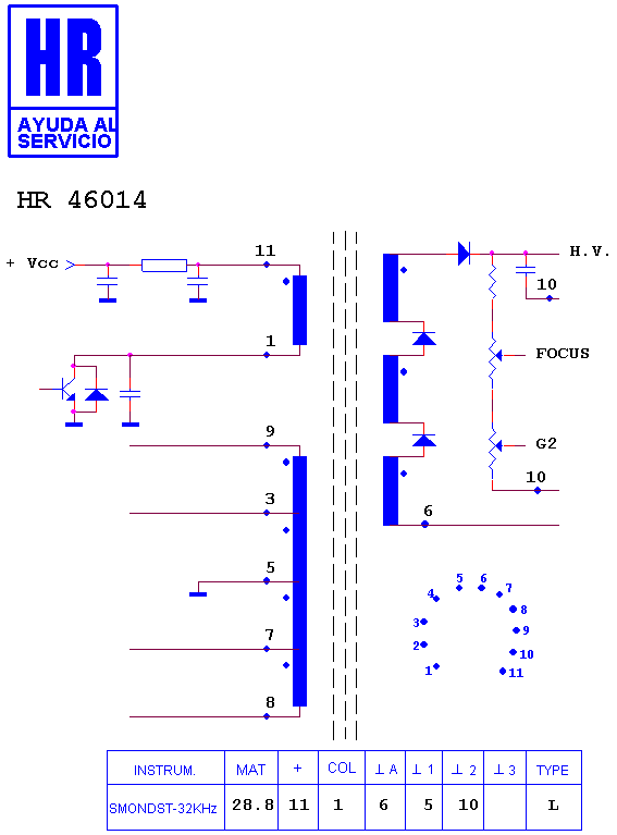 Schematic diagram for HR 46014