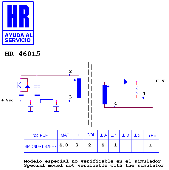 Schematic diagram for HR 46015