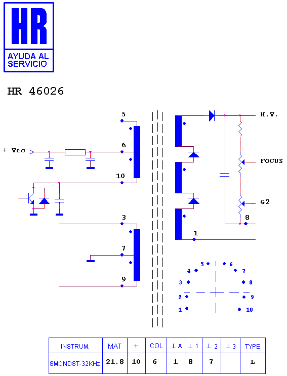 Schematic diagram for HR 46026