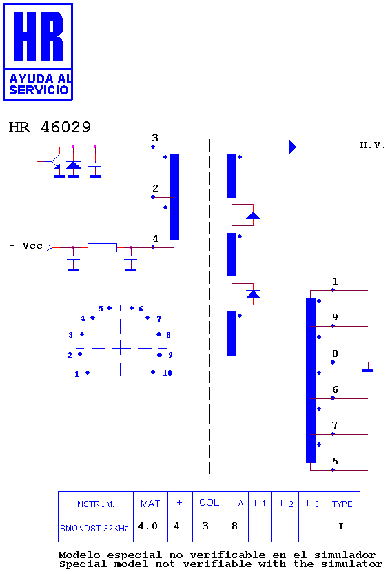 Schematic diagram for HR 46029