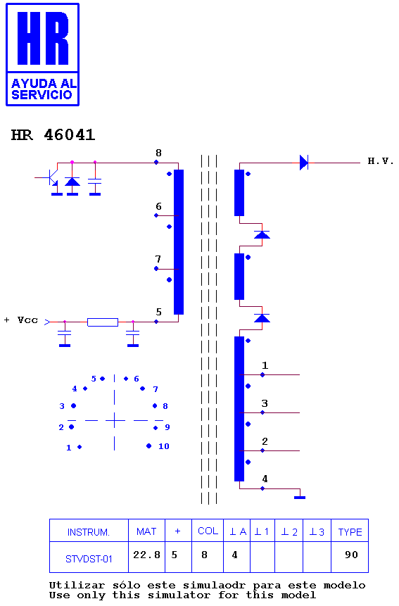 Schematic diagram for HR 46041