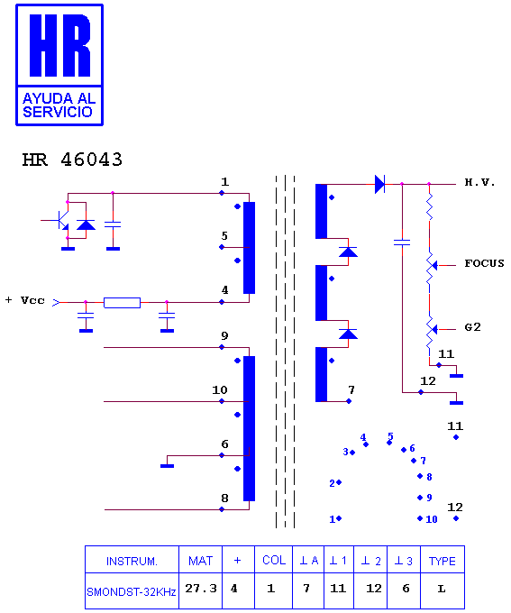 Schematic diagram for HR 46043