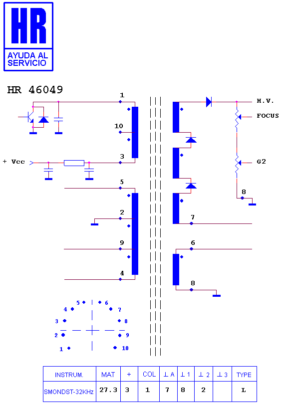 Schematic diagram for HR 46049