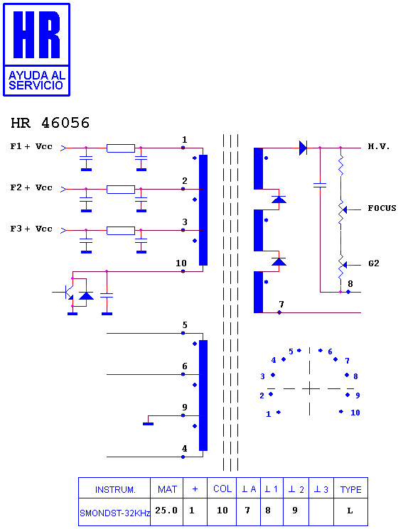 Schematic diagram for HR 46056