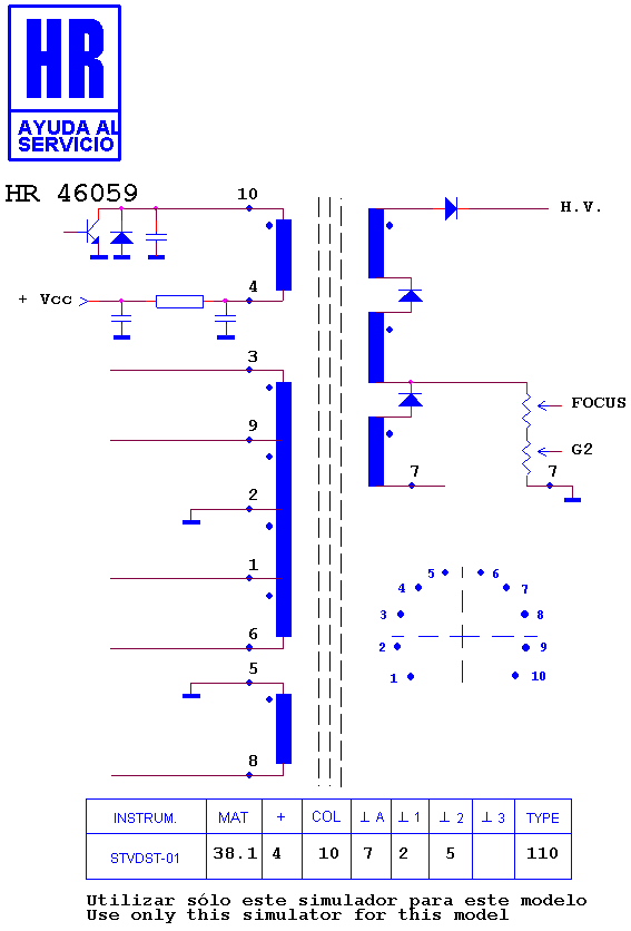 Schematic diagram for HR 46059