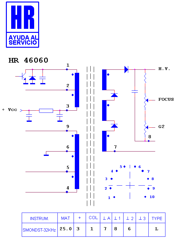Schematic diagram for HR 46060