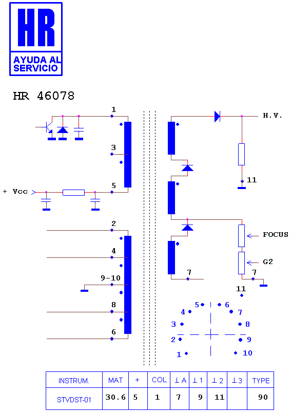 Schematic diagram for HR 46078