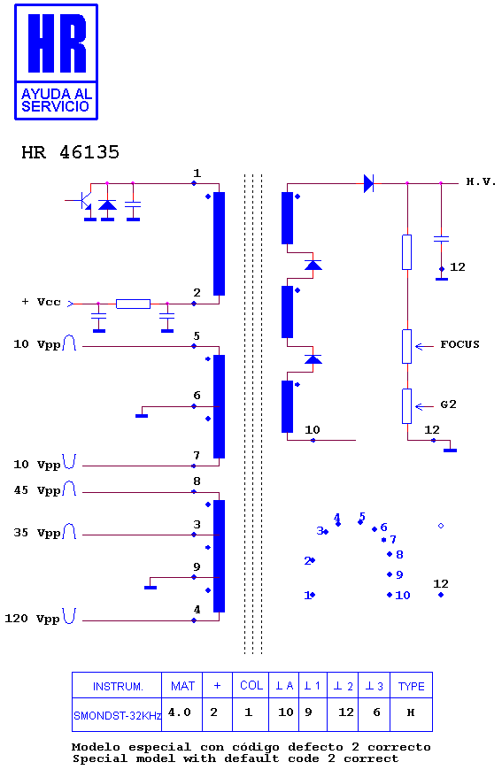 Schematic diagram for HR 46135