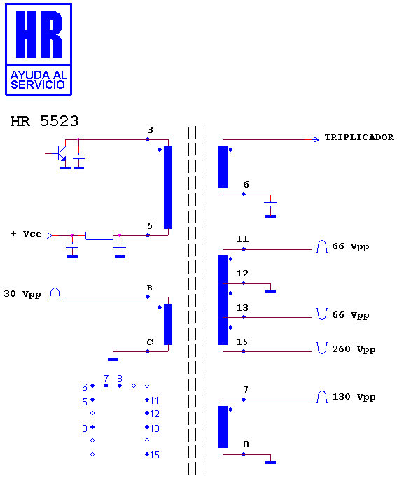 Schematic diagram for HR 5523