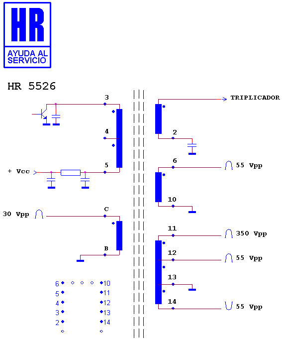 Schematic diagram for HR 5526