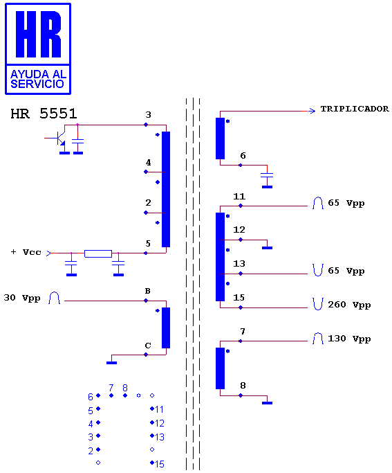 Schematic diagram for HR 5551