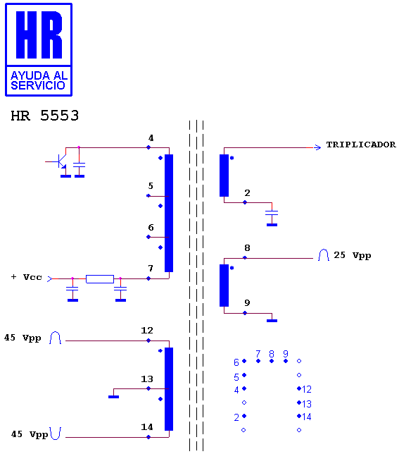 Schematic diagram for HR 5553