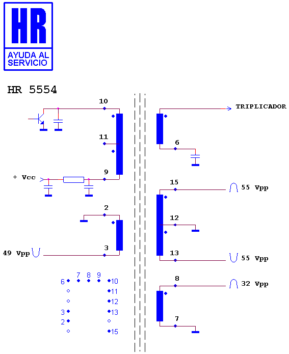 Schematic diagram for HR 5554