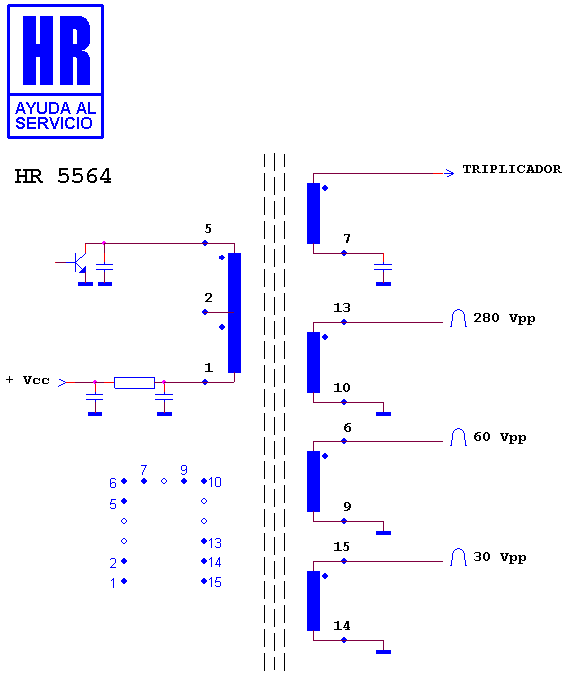 Schematic diagram for HR 5564