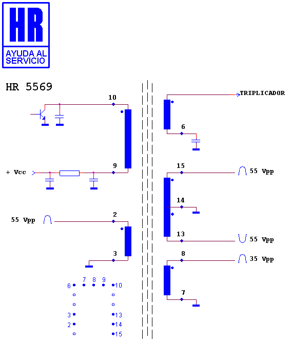 Schematic diagram for HR 5569
