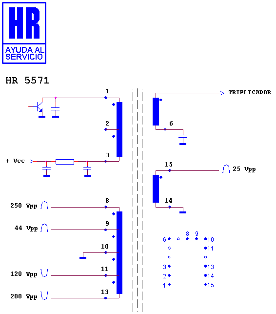 Schematic diagram for HR 5571