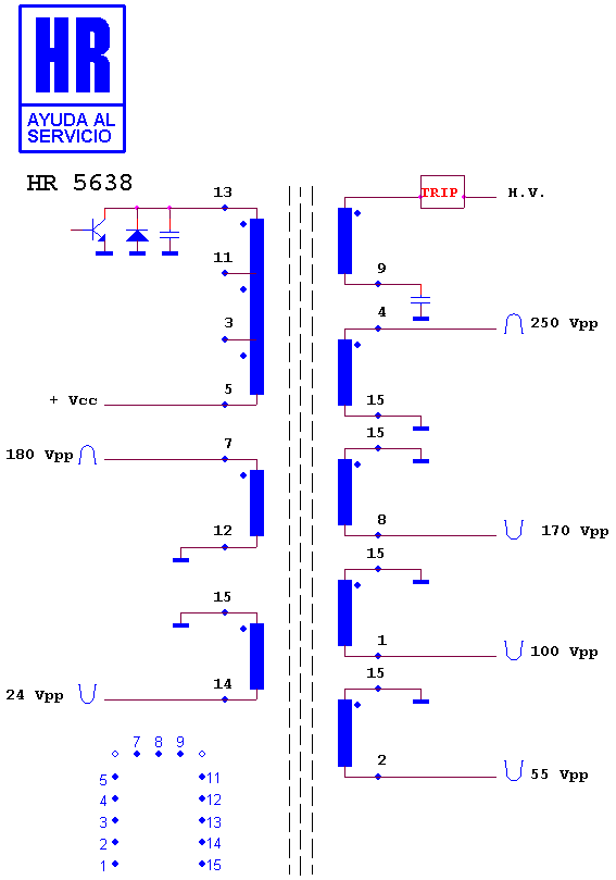 Schematic diagram for HR 5638