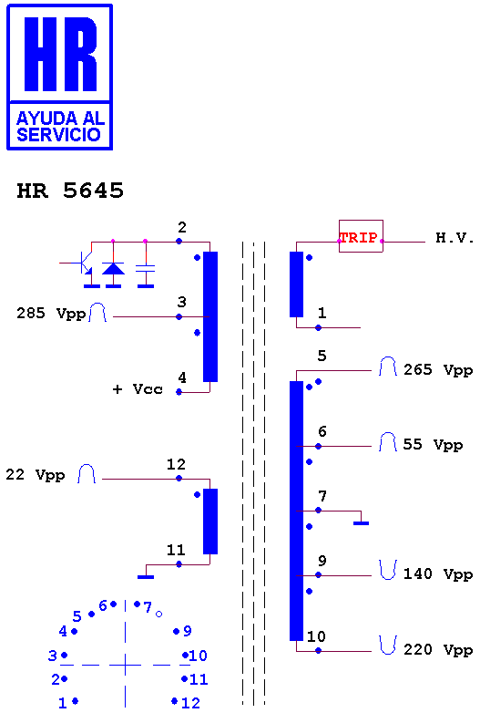 Schematic diagram for HR 5645
