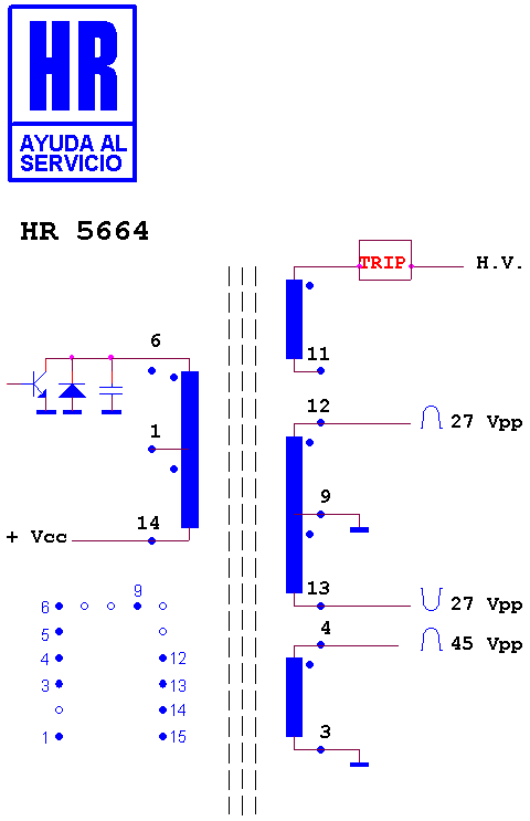 Schematic diagram for HR 5664