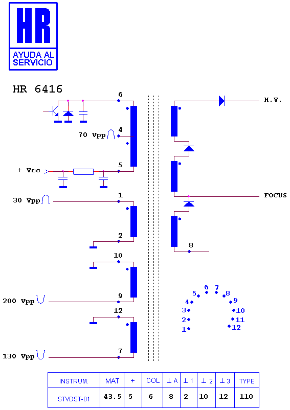 Schematic diagram for HR 6416