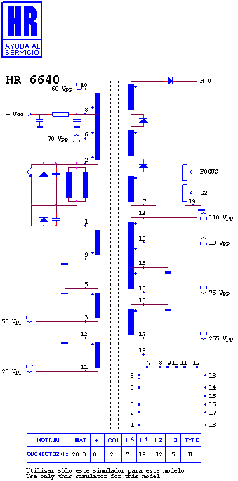 Schematic diagram for HR 6640