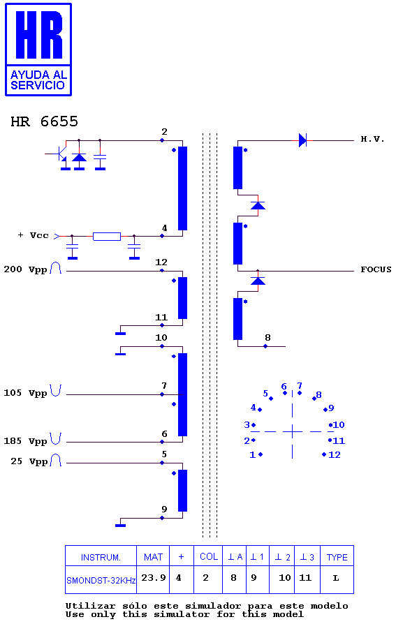 Schematic diagram for HR 6655