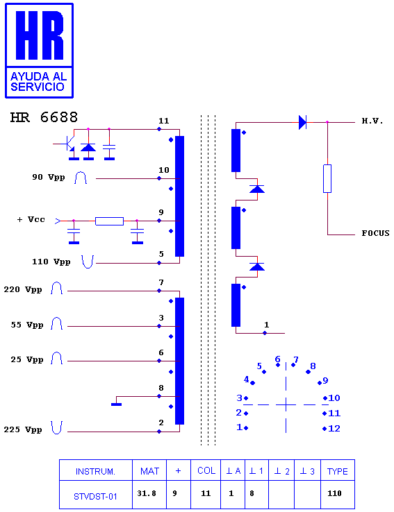 Schematic diagram for HR 6688